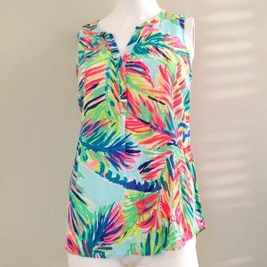 Lilly Pulitzer sleeveless neon blouse, S, great for summer